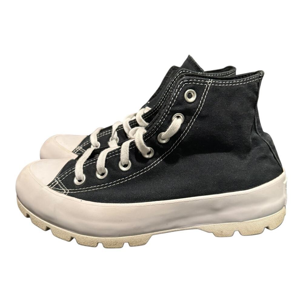 Converse Run Star Hike Platform High Top Black White Lug Sole Sneakers Women’s 8 - Picture 5 of 9